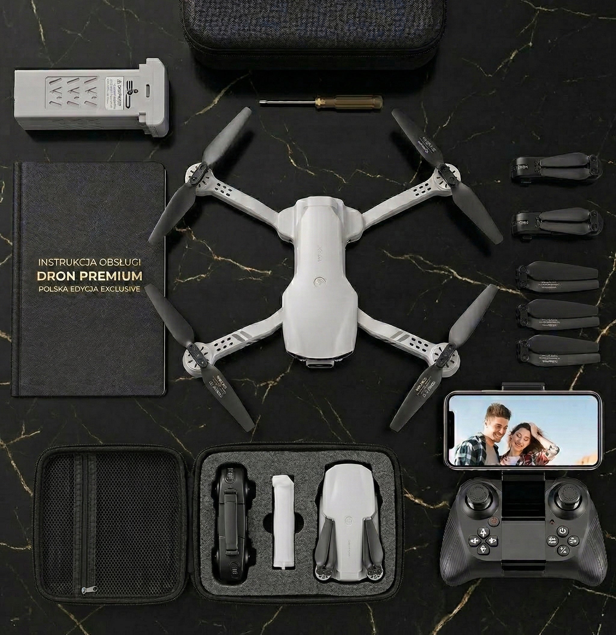REMOTE CONTROLLED DRONE 1AKU RANGE 2000M 30Min INDUCTION MOTORS CONTROLLER Manufacturer code DRON IRAN 2000 1 AKU TECHNOID