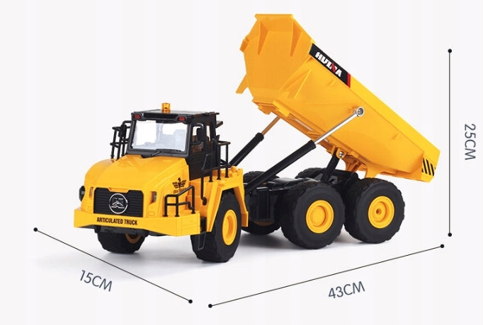 REMOTE CONTROLLED DUMP TRUCK TOY RC HUINA 1553 Kind driving