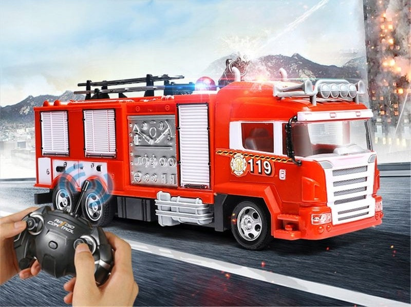 REMOTE CONTROLLED FIRE TRUCK FIRE BRIGADE CAR FOR RADIO PILOT R/C WATER Manufacturer code 805