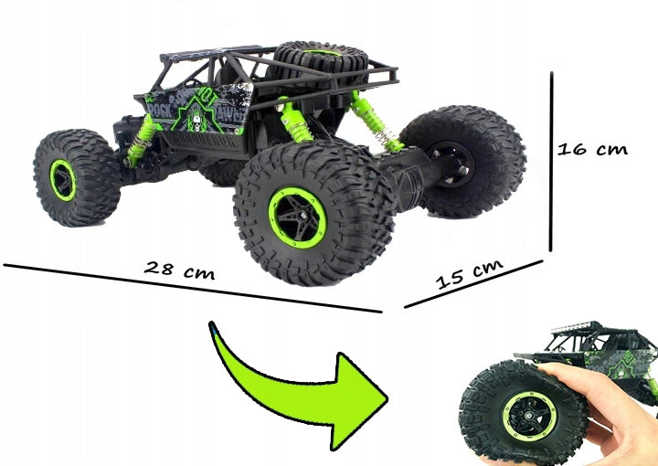 REMOTE CONTROLLED LARGE OFF-ROAD CAR AUTO VEHICLE 4x4 REMOTE CONTROL RANGE 50M Color blue