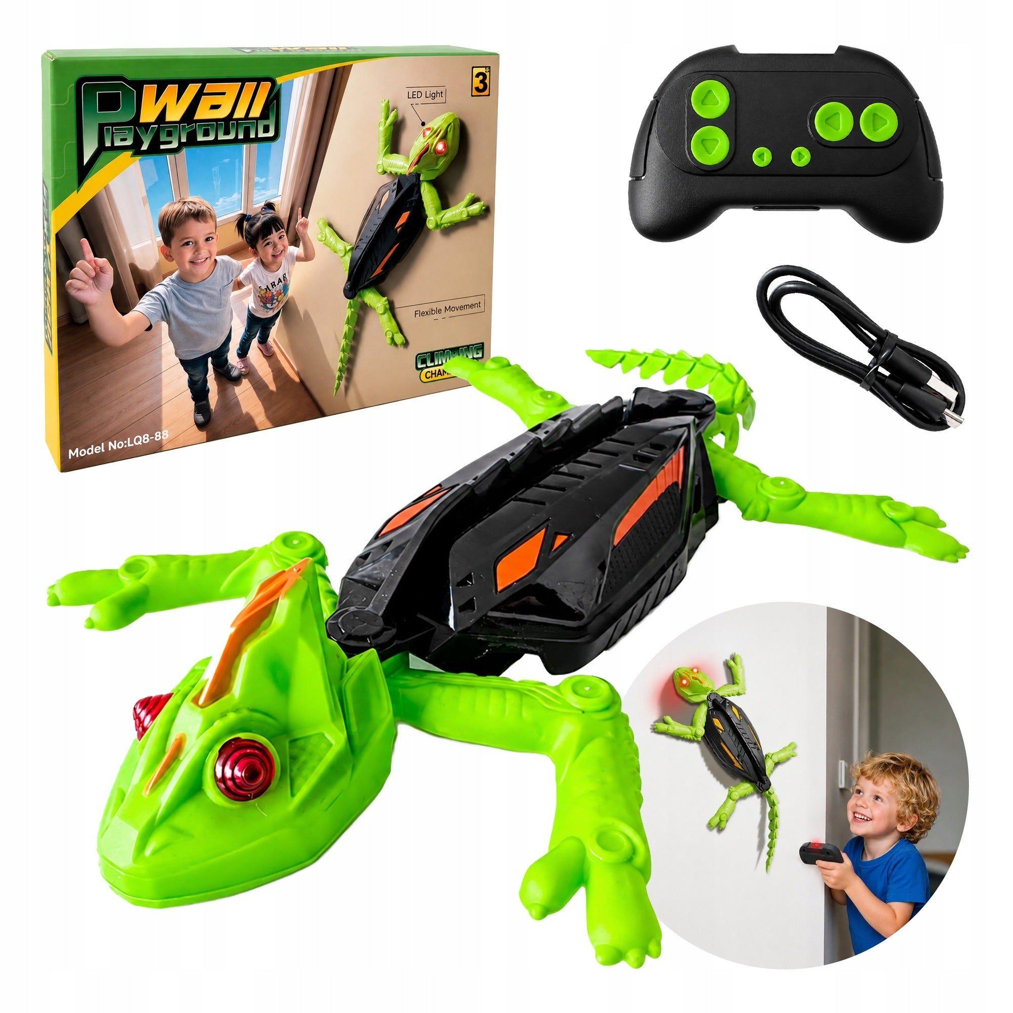 REMOTE CONTROLLED LIZARD WALKING ON WALLS GECKO FOR REMOTE CONTROL GREEN Brand no brand