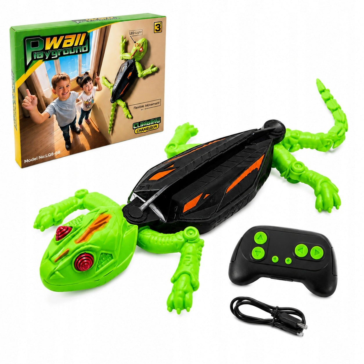 REMOTE CONTROLLED LIZARD WALKING ON WALLS GECKO FOR REMOTE CONTROL GREEN