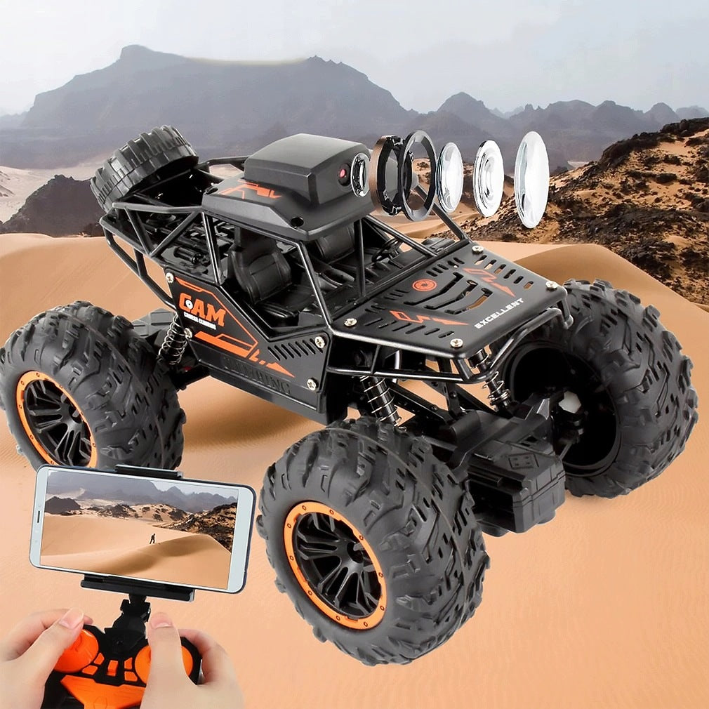 REMOTE CONTROLLED METAL OFF-ROAD CAR WITH WIFI CAMERA AND BATTERY Packaging status original