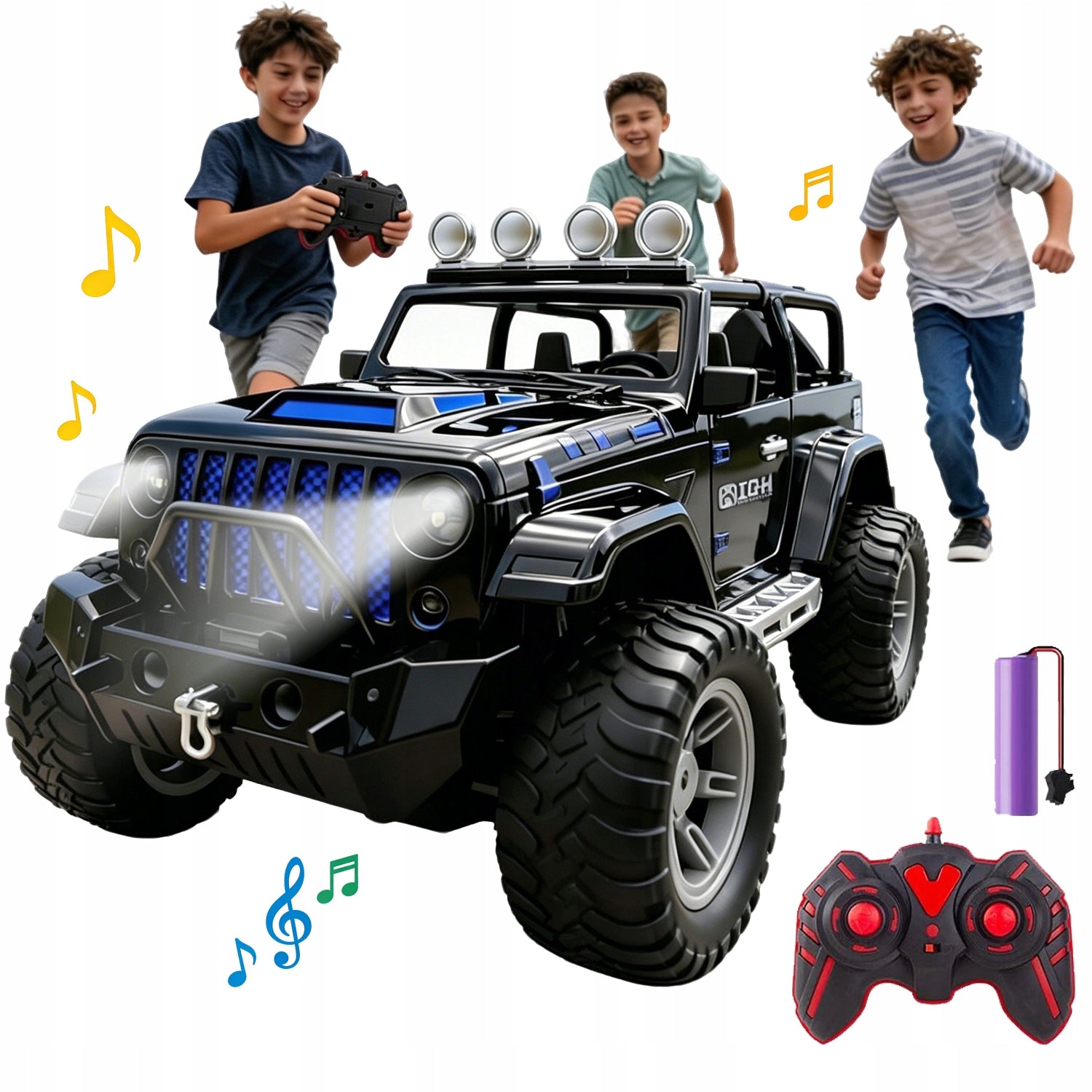 REMOTE CONTROLLED OFF-ROAD CAR AUTO RC OFF ROAD MILITARY JEEP PILOT