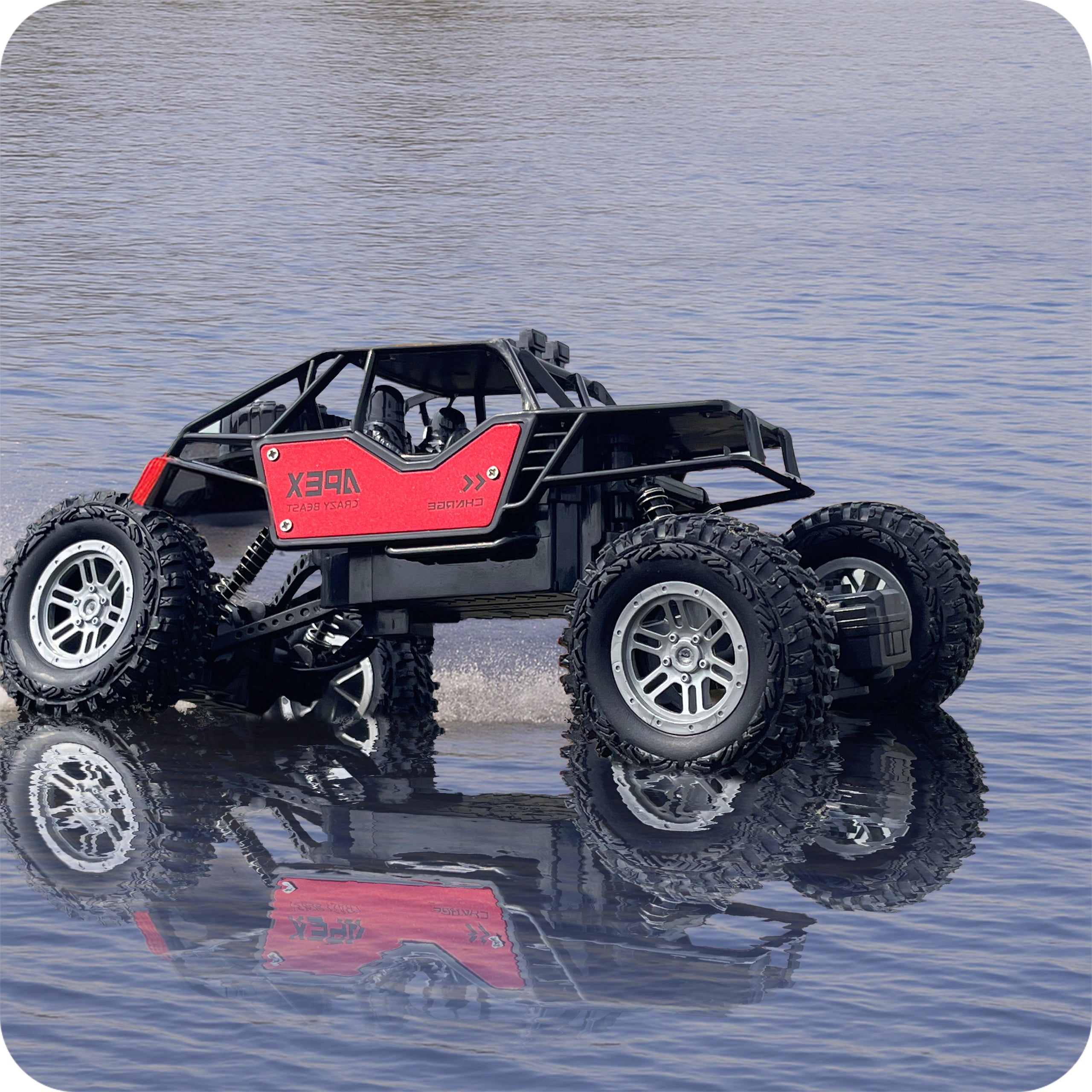 REMOTE CONTROLLED OFF-ROAD CAR LARGE FOR CHILDREN AUTO RC + 2 BATTERIES Packaging status original