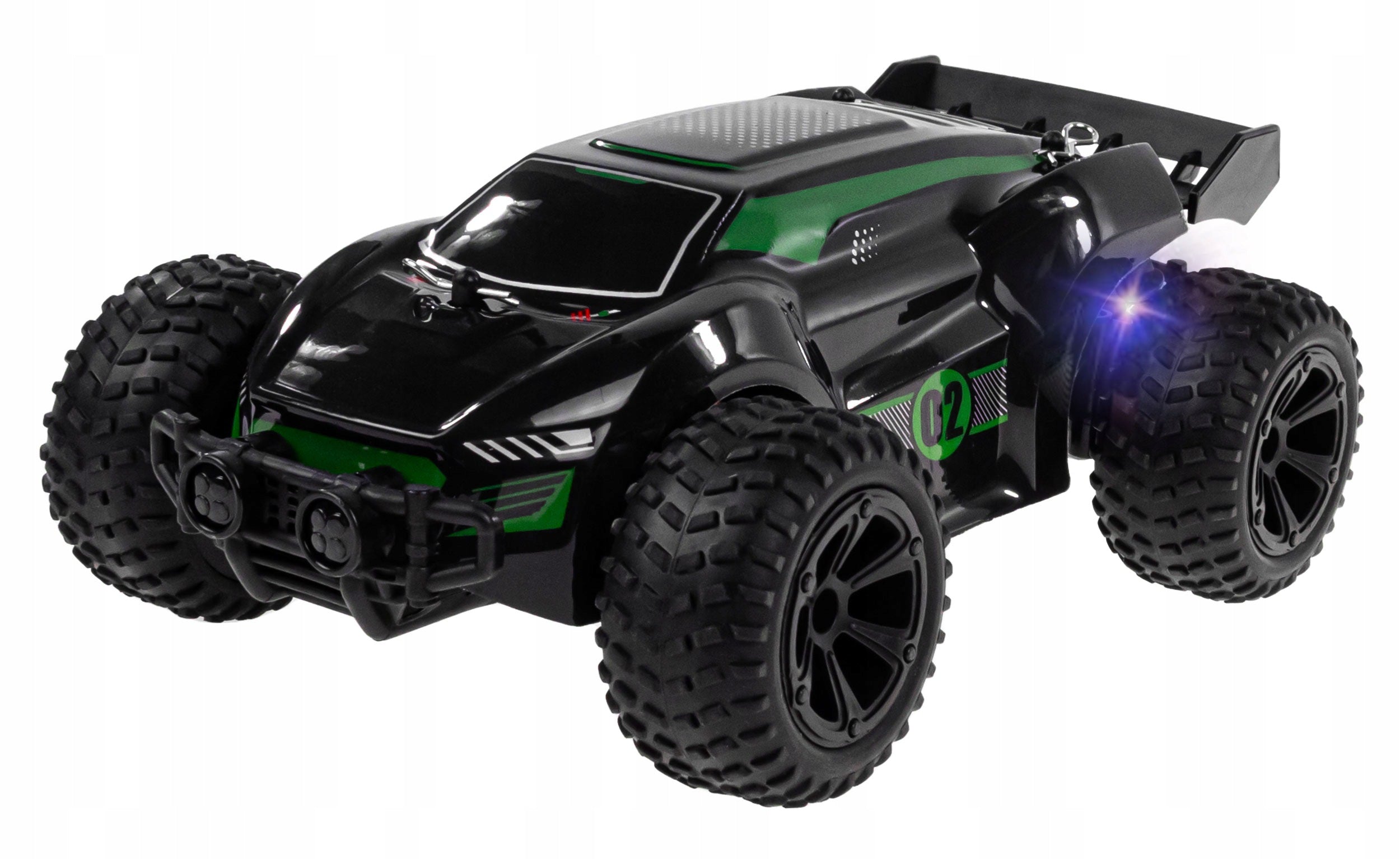 REMOTE CONTROLLED OFF-ROAD CAR RACING CAR AUTO RC PILOT LED + 2 AKU Packaging status original