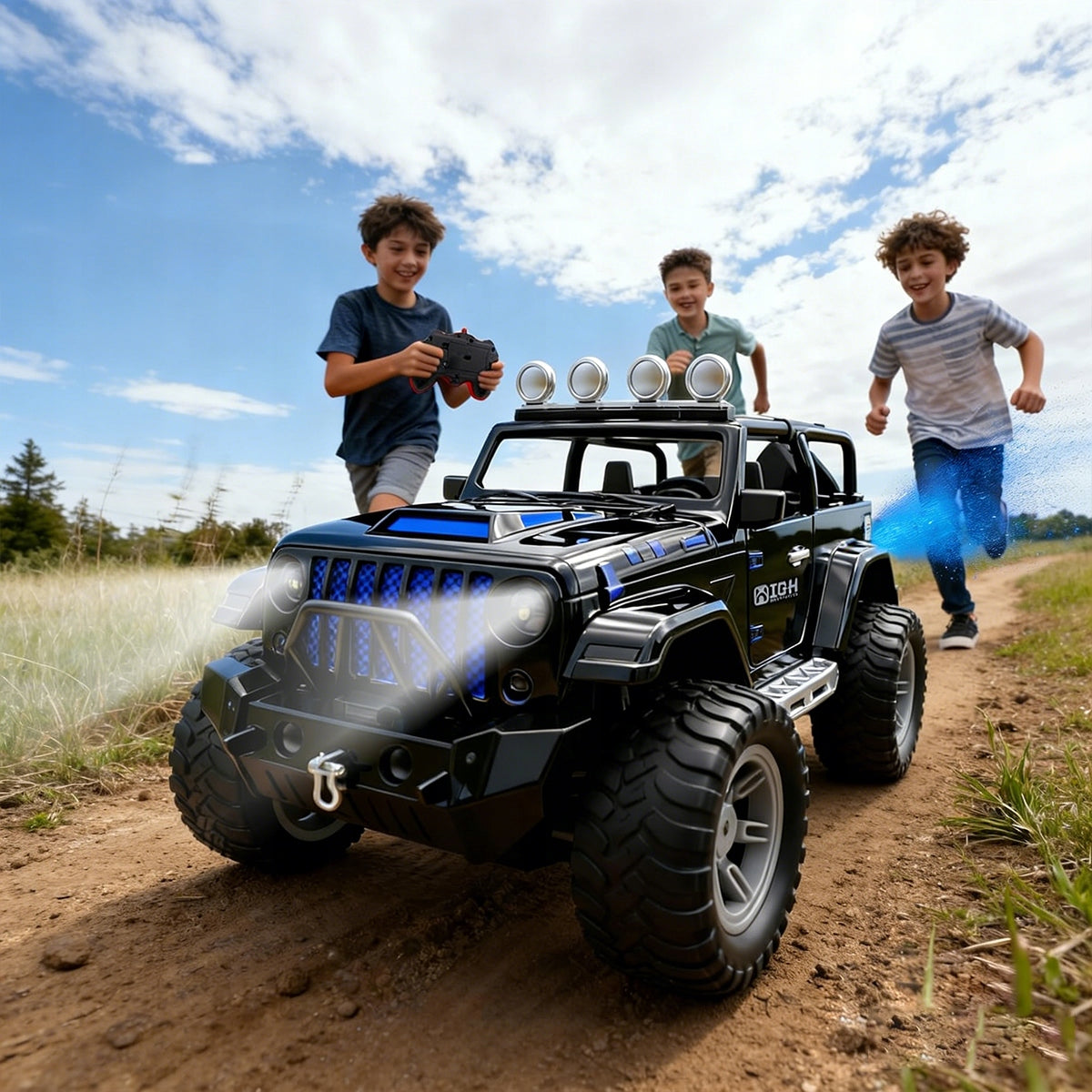 REMOTE CONTROLLED OFF-ROAD VEHICLE AUTO OFF ROAD MILITARY JEEP PILOT Kid's age 4＋ years