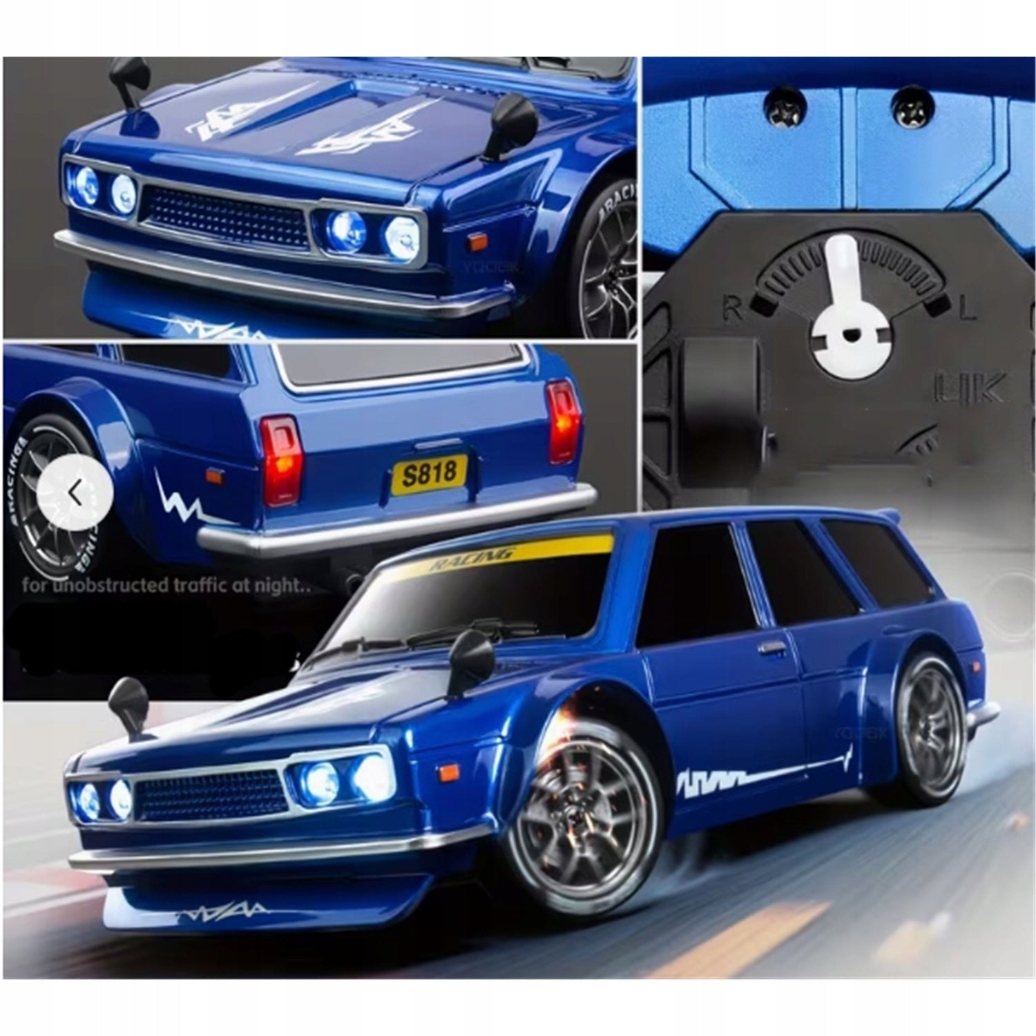 REMOTE CONTROLLED RACING CAR FOR DRIFT 4X4 LED REMOTE CONTROL 2.4GHZ Brand no brand