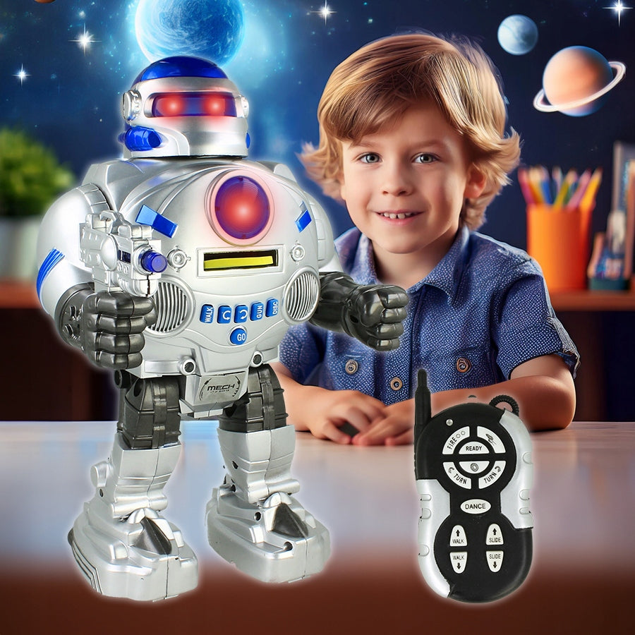 REMOTE CONTROLLED ROBOT RC SHOOTING DISCS TOY INTERACTIVE SOUND Manufacturer code Z2082