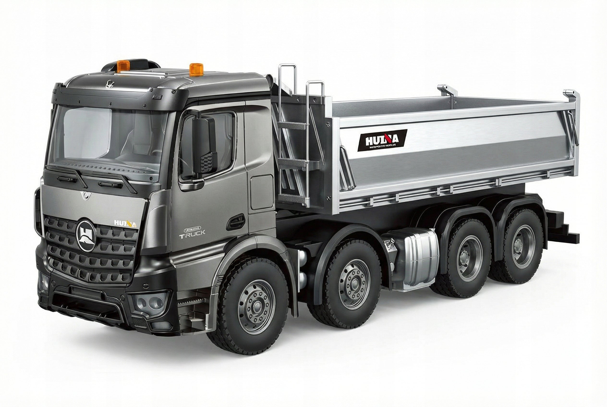 REMOTE CONTROLLED TIPPER H-TOYS 1536 PRO METAL TWO SWIVEL AXLES 1:14 Packaging status original