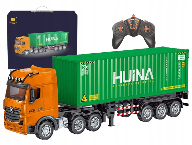 REMOTE CONTROLLED TRUCK WITH LIGHT CONTAINER AND SOUND