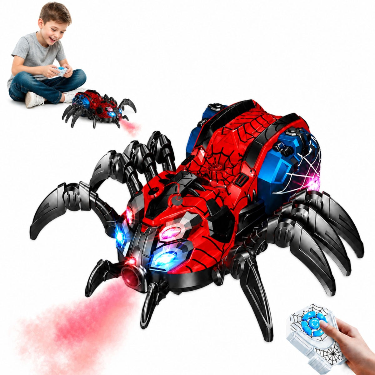 REMOTE CONTROLLED WATER SPIDER INTERACTIVE MIST FOR REMOTE CONTROL LARGE MUSIC