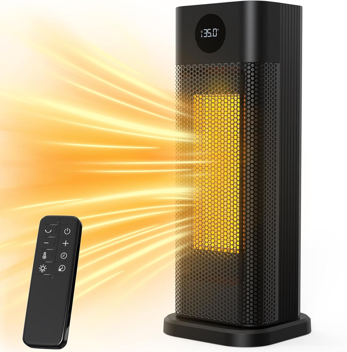 REMOTE Fan Heater 2000W REMOTE CONTROL ROTATED ADJUSTMENT MODERN