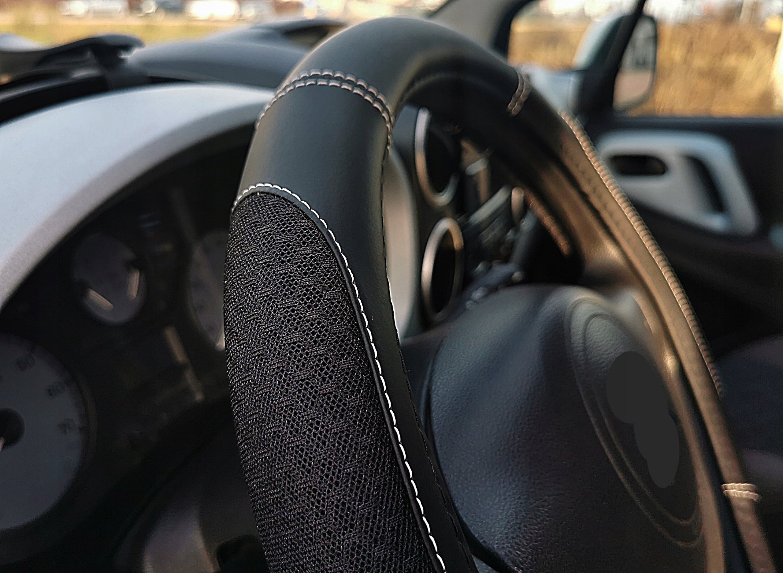 RENAULT Megane Scenic Laguna Clio Koleos Kadjar leather material for steering wheels Manufacturer's catalog number Nakładka Etui Obszycie