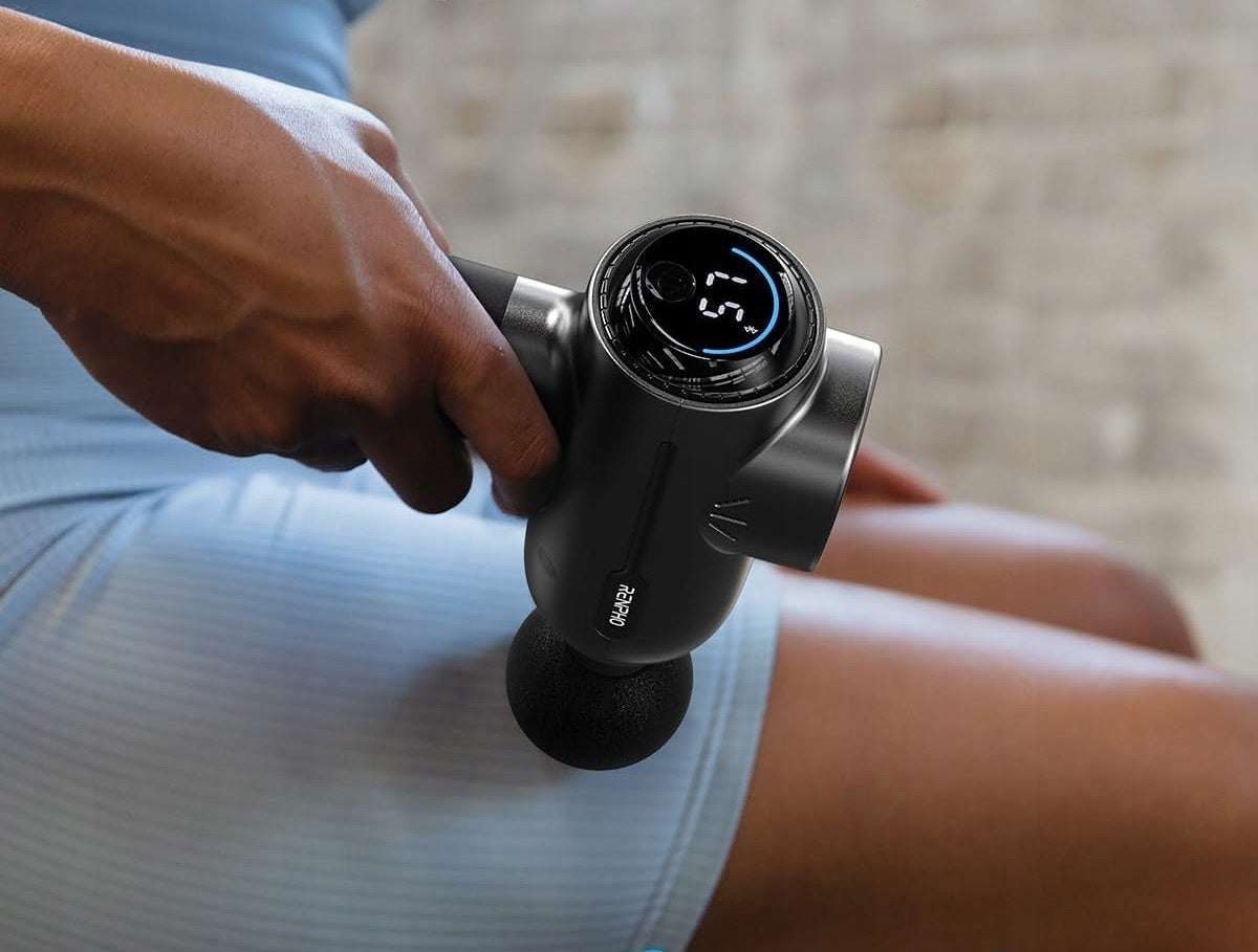 RENPHO Bluetooth Massage Gun Deep Drums LED Muscle Relaxation Packaging status original