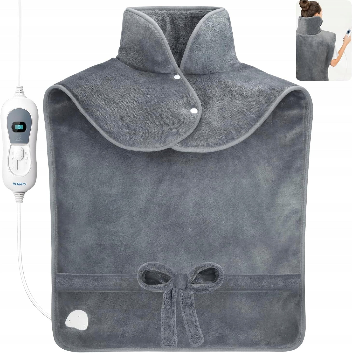RENPHO Electric Heating Pillow Heated Shoulder Blanket