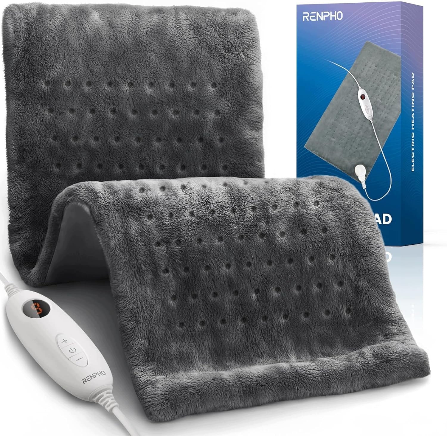 RENPHO HEATING PAD 6 DEGREES FLANNEL AUTOMATIC SHUT-OFF 31X61CM