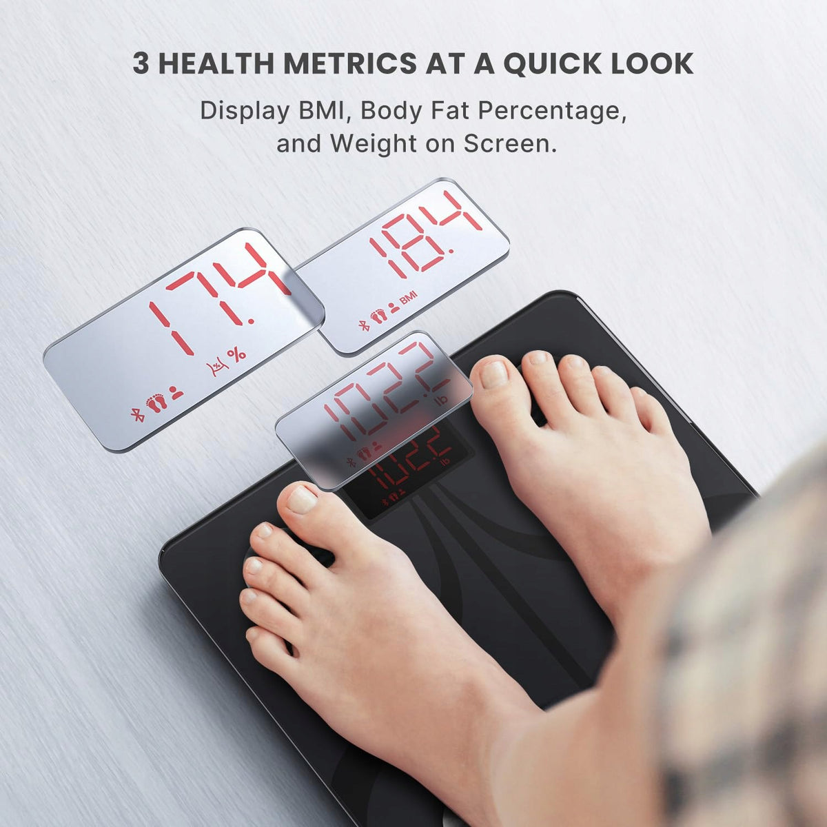 RENPHO Smart Bathroom Scale Bluetooth USB Body Composition Analysis Packaging status original