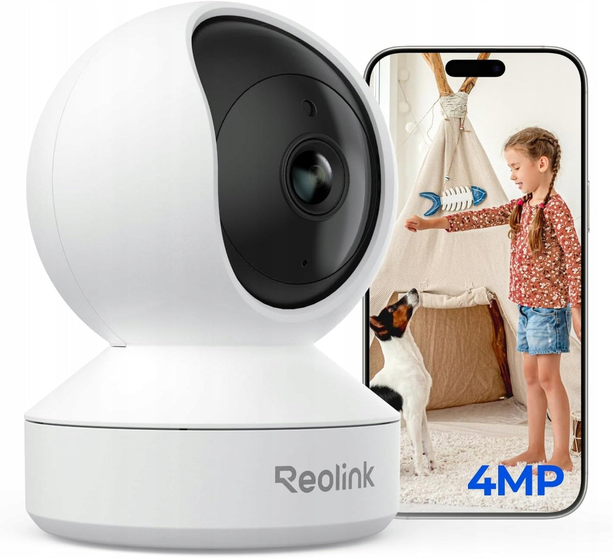 REOLINK E1 WiFi IP CAMERA 4MP Rotating Audio Night Vision