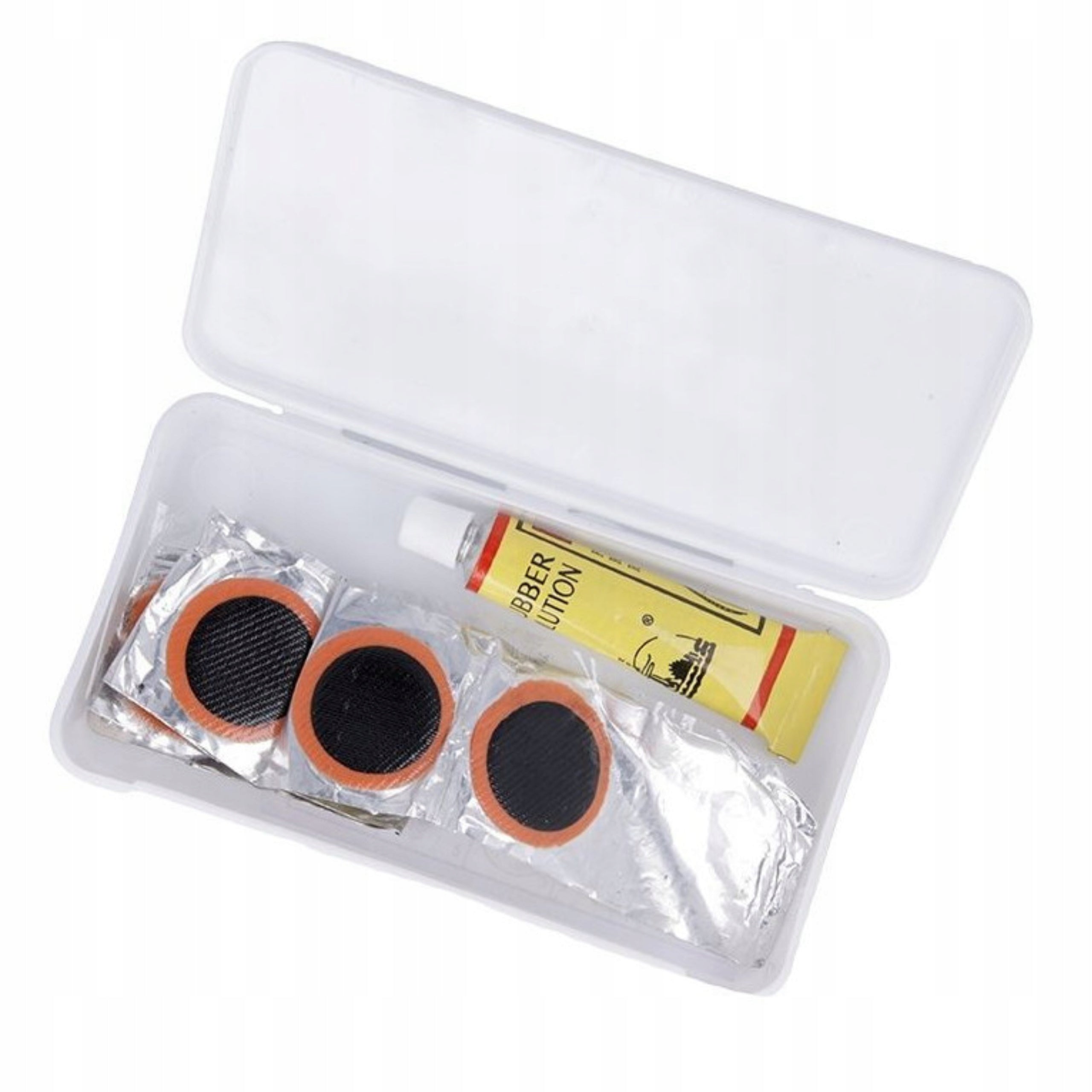 REPAIR KIT FOR BIKE MULTIFUNCTIONAL PATCHES KEY PUMP FOR FRAME +ETUI Model zestaw rowerowy