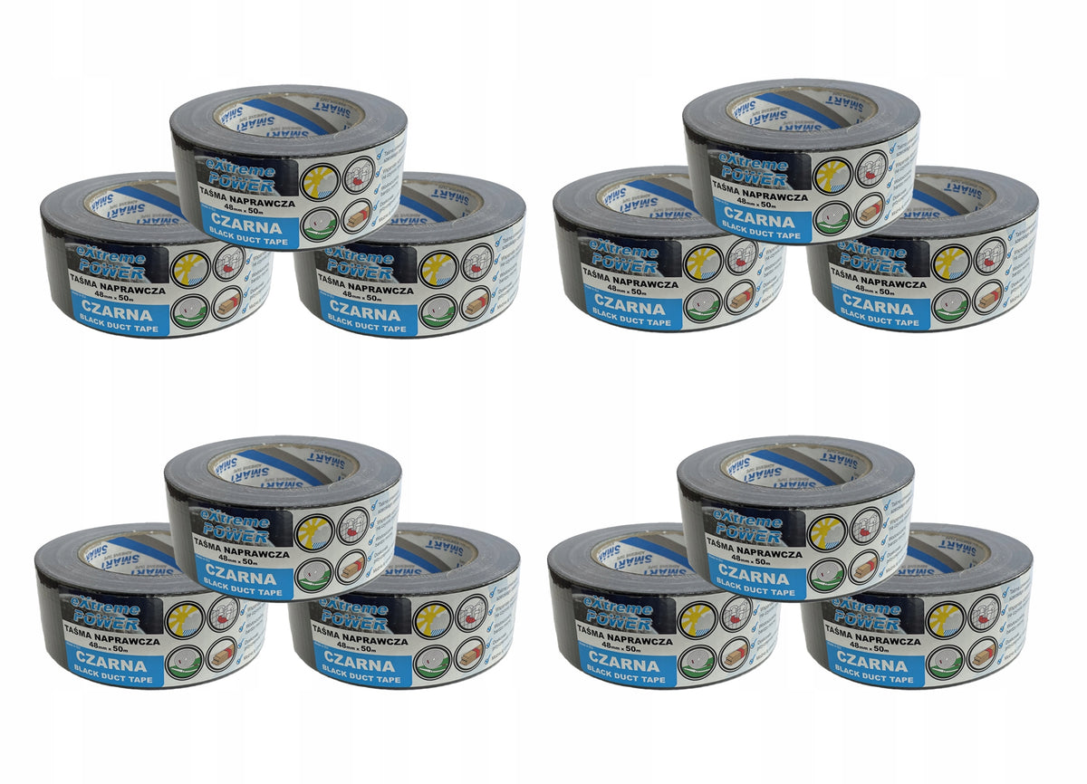 REPAIR MOUNTING TAPE DUCT TAPE SMART BLACK REINFORCED 24 PCS CARTON Brand Smart