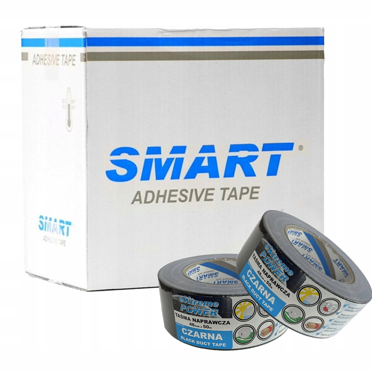 REPAIR MOUNTING TAPE DUCT TAPE SMART BLACK REINFORCED 24 PCS CARTON