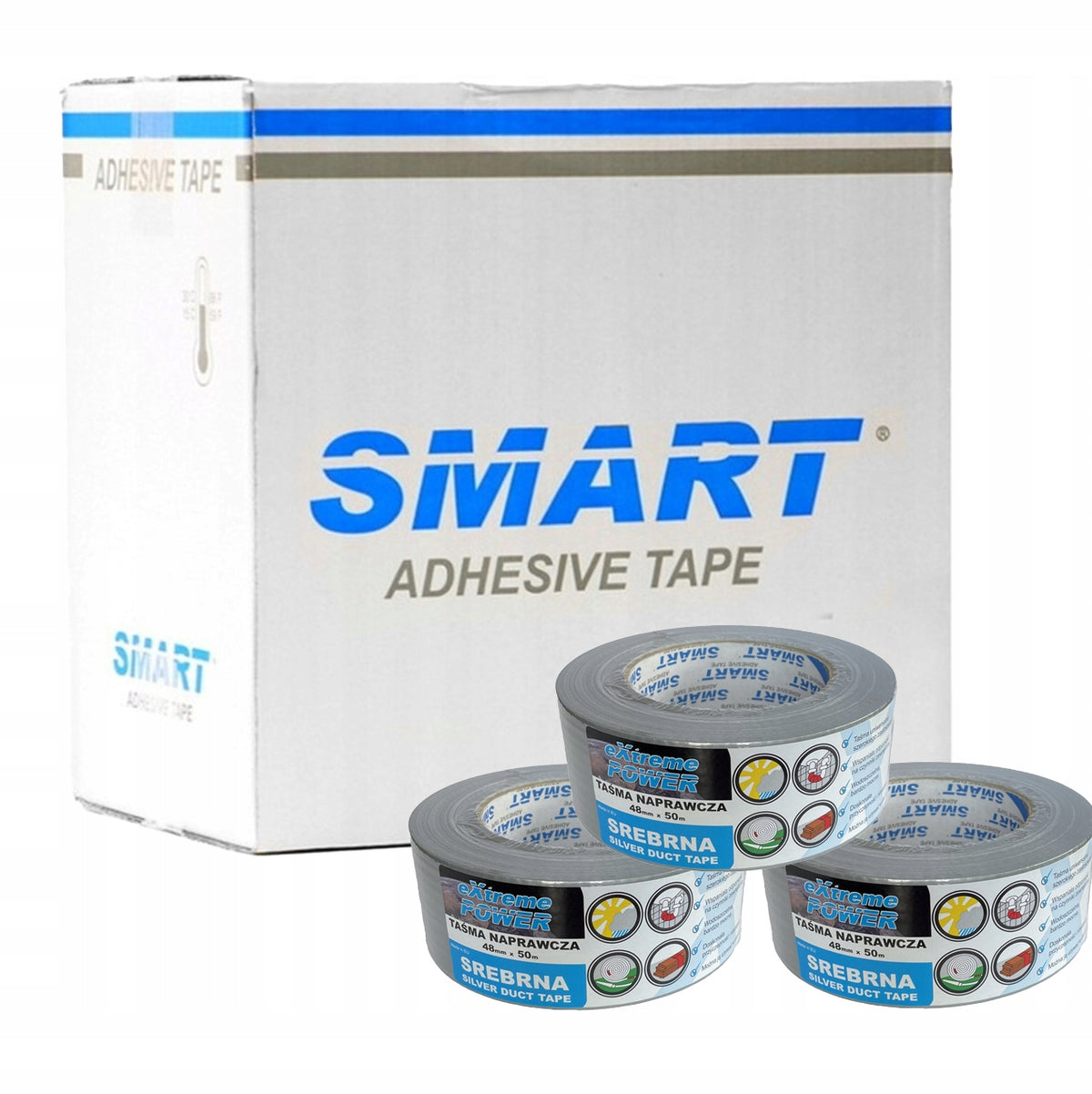 REPAIR TAPE MOUNTING DUCT TAPE SILVER 24 PIECES CARTON