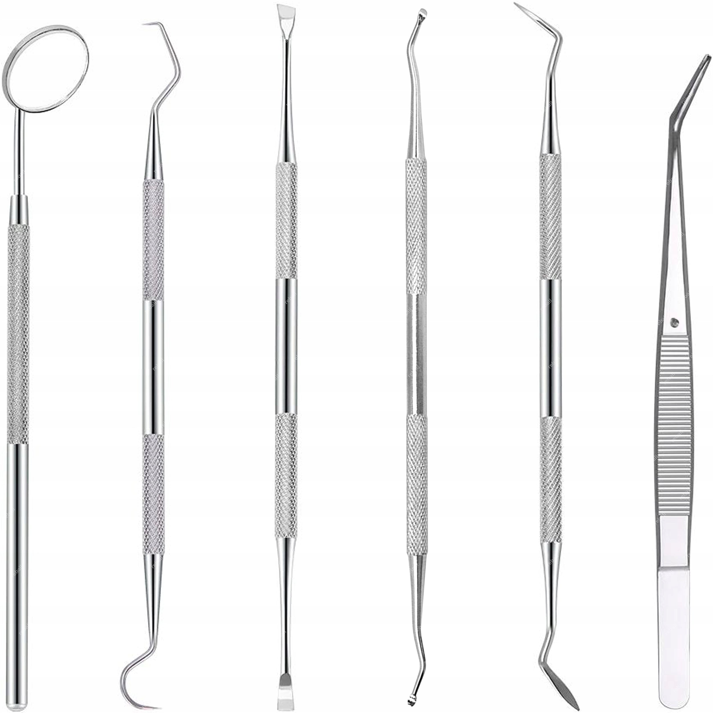 REPAIR TOOL KIT DENTAL MIRROR HOOKS SCRAPERS OPENERS 6in1 Packaging status original