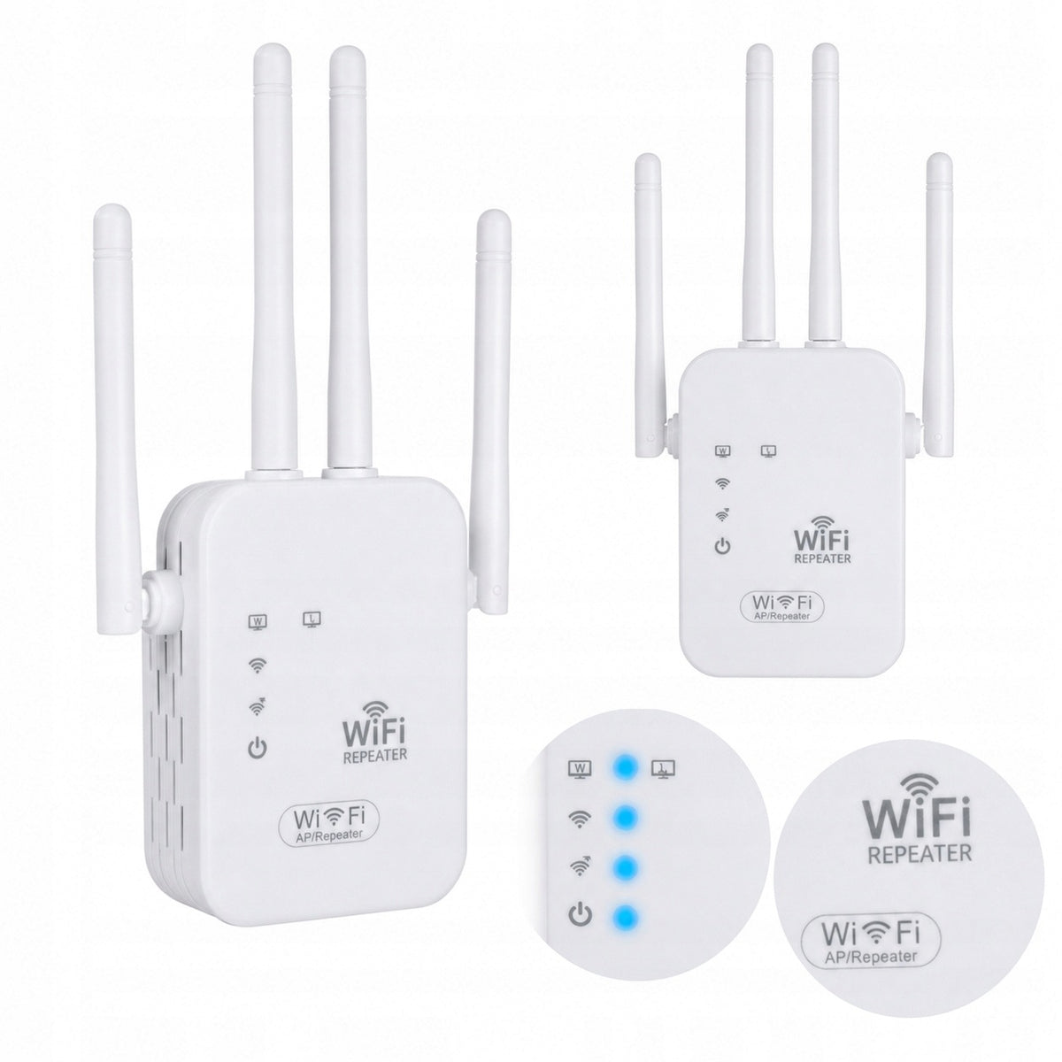REPEATER SIGNAL AMPLIFIER WI-FI WAN LAN WPS 4 antennas 300Mb/s 100m 2.4GHz