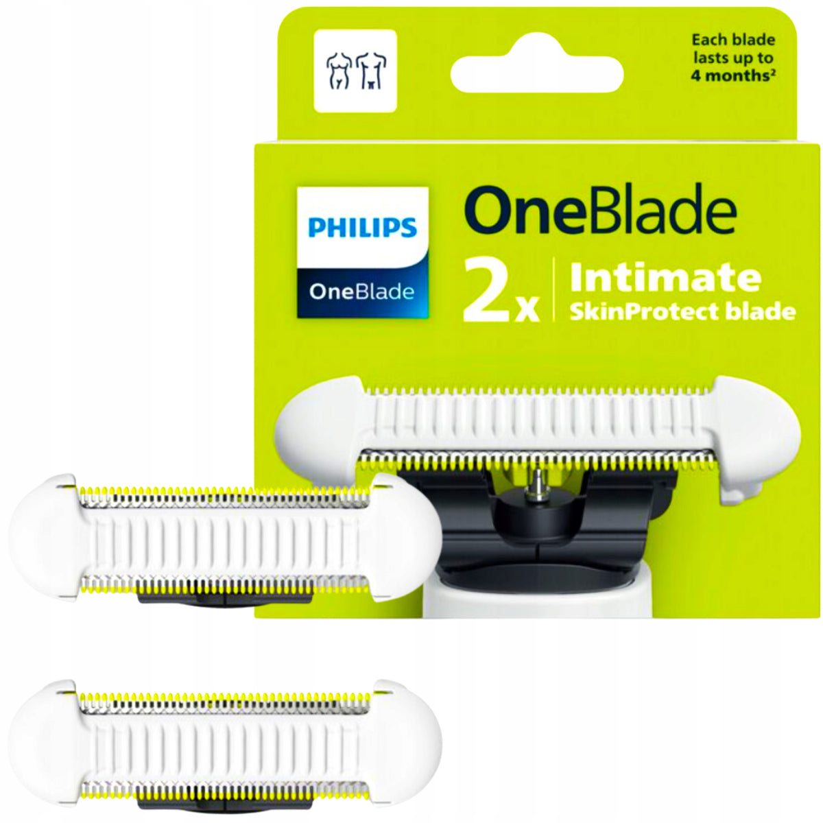 REPLACEMENT BLADE FOR MEN'S SHAVER SOLID BLADES FOR SENSITIVE SKIN 2 PCS