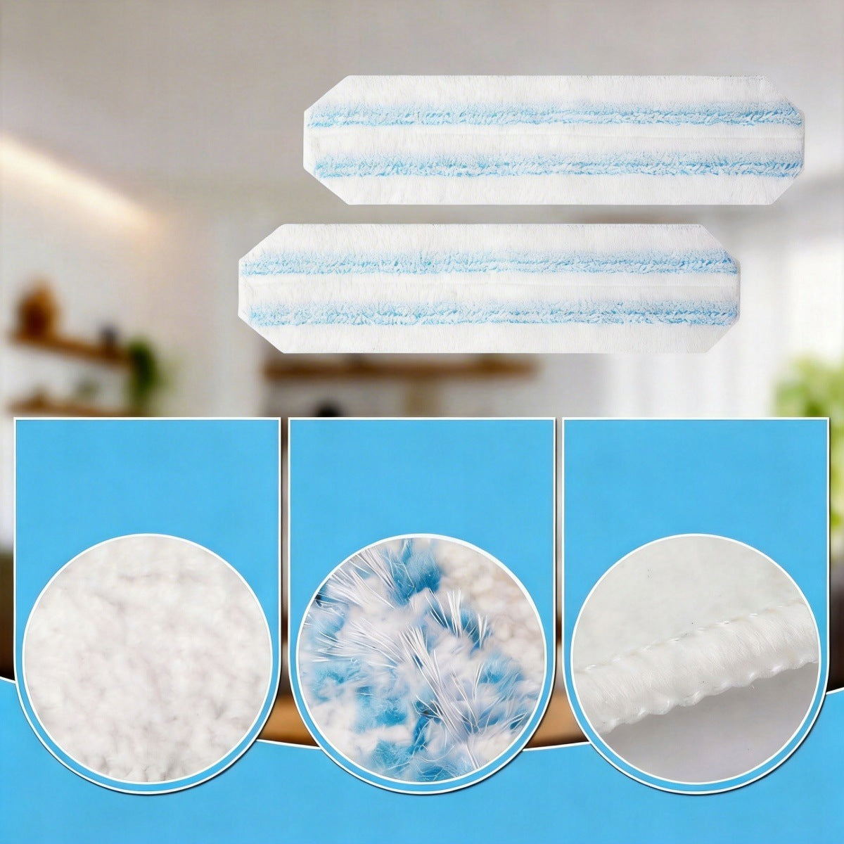 REPLACEMENT CARTRIDGES FOR VILEDA AND O-CEDAR H2PRO FLAT MOP 40.5X11 Cm 4 PCS. Brand no brand