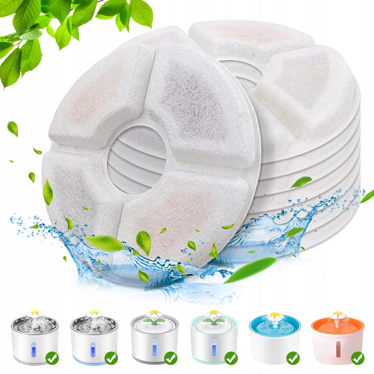 REPLACEMENT FILTER KIT FILTER FOR DOG CAT DRINKER FOUNTAIN 6