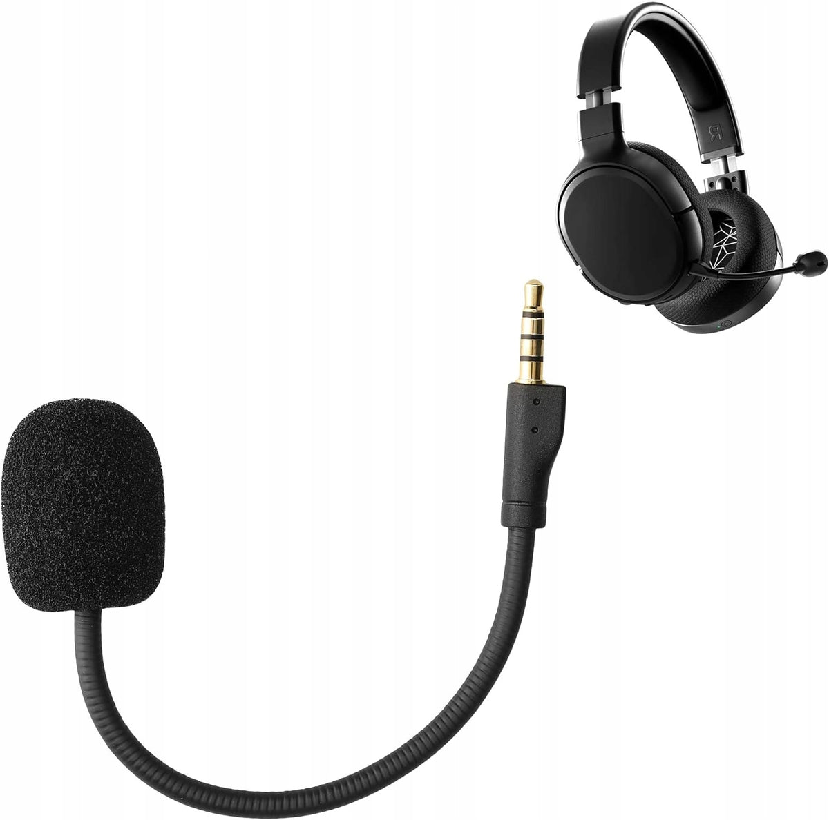 REPLACEMENT HEADPHONES WITH MICROPHONE FOR ARCTIS 1 JACK 35MM BLACK