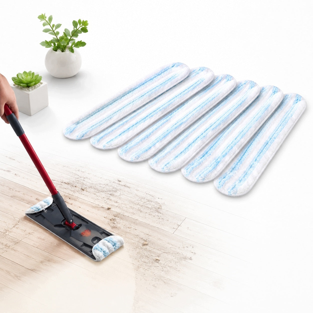 REPLACEMENT MOP CLOTHS 6PCS MICROFIBER DESIGNED FOR H2PRO