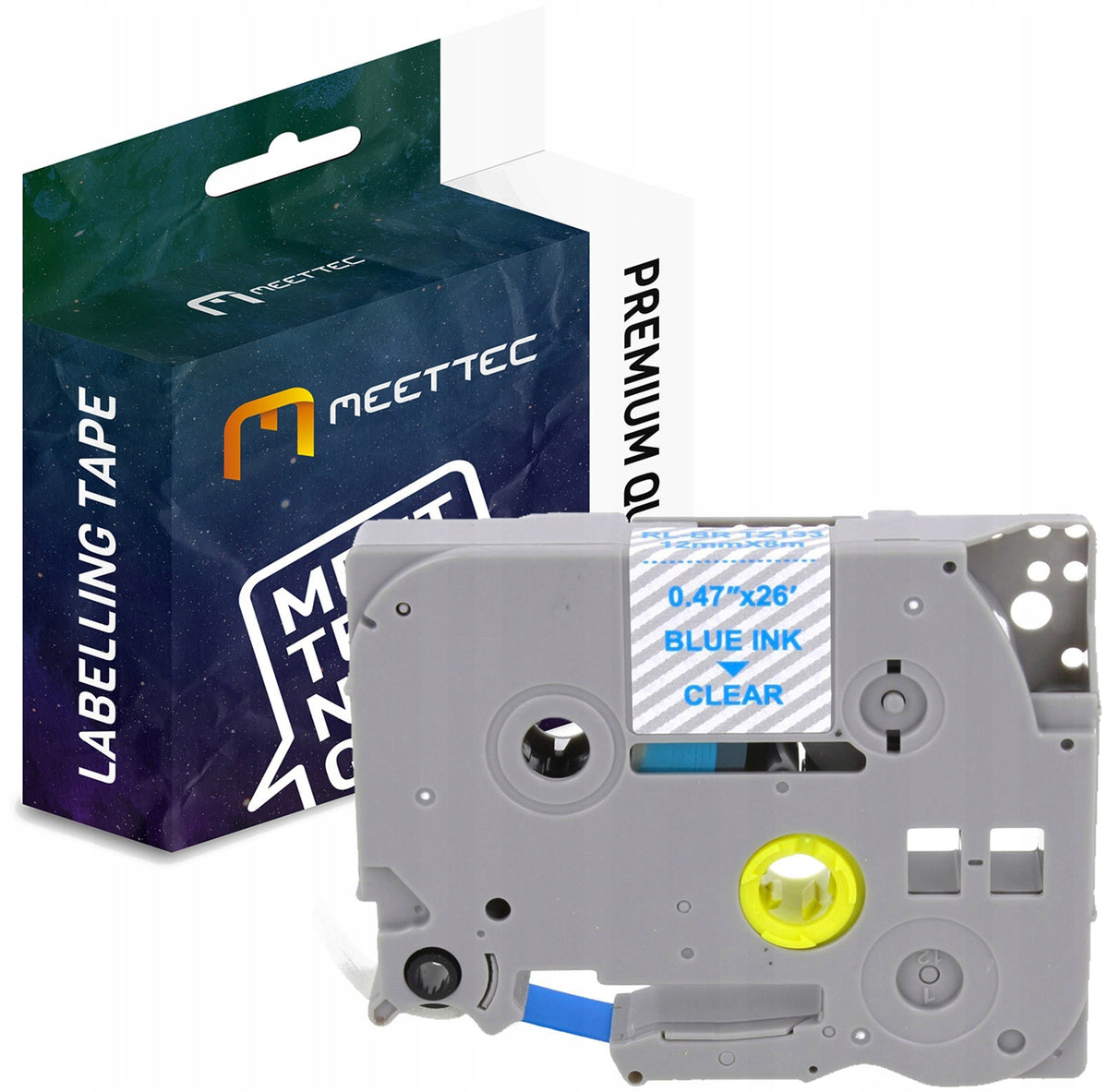 REPLACEMENT TAPE BROTHER TZE-133 12MM CLEAR/SKY.