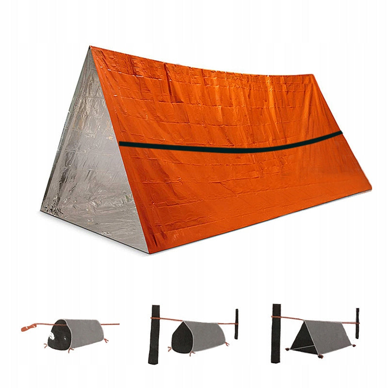 RESCUE TENT THERMAL SURVIVAL BLANKET FOIL Color red