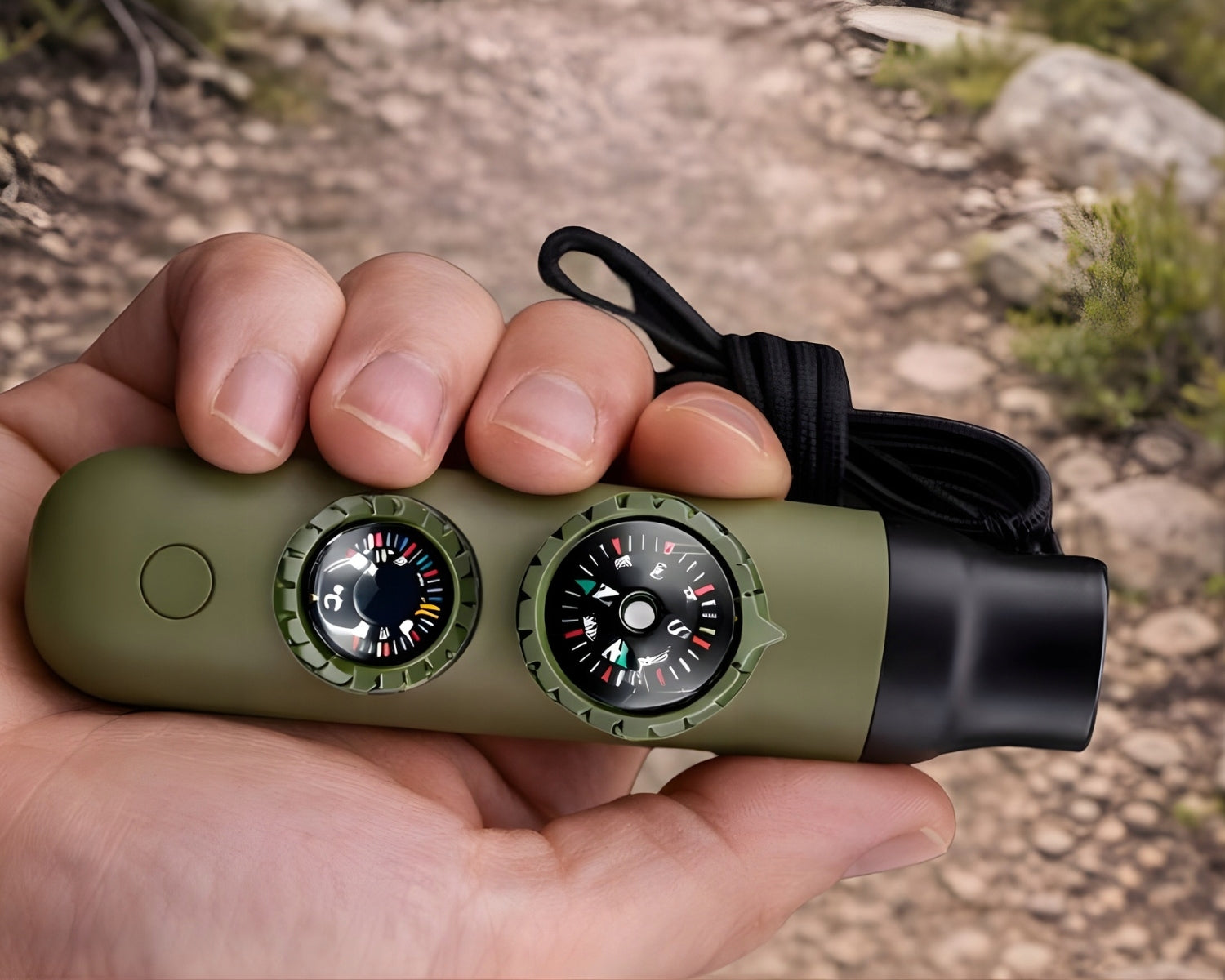 RESCUE WHISTLE MULTITOOL SURVIVAL TOURIST COMPASS FLASHLIGHT MAGNIFIER Manufacturer code GWIZDEK RATUNKOWY SURVIVAL MULTITOOL 6w1