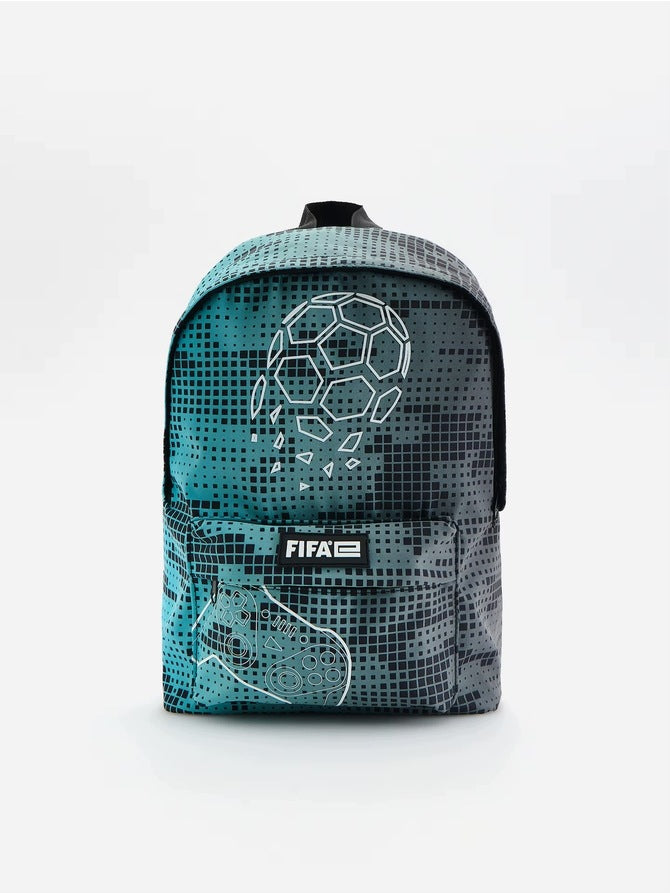 RESERVED FIFA GAME – BLACK BACKPACK WITH PRINT