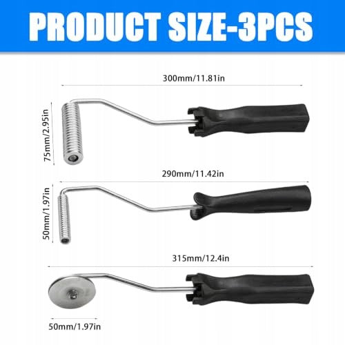 RESIN ROLLER FIBERGLASS SET OF 3 PIECES PROFESSIONAL TOOL Manufacturer code SWC5908151095577