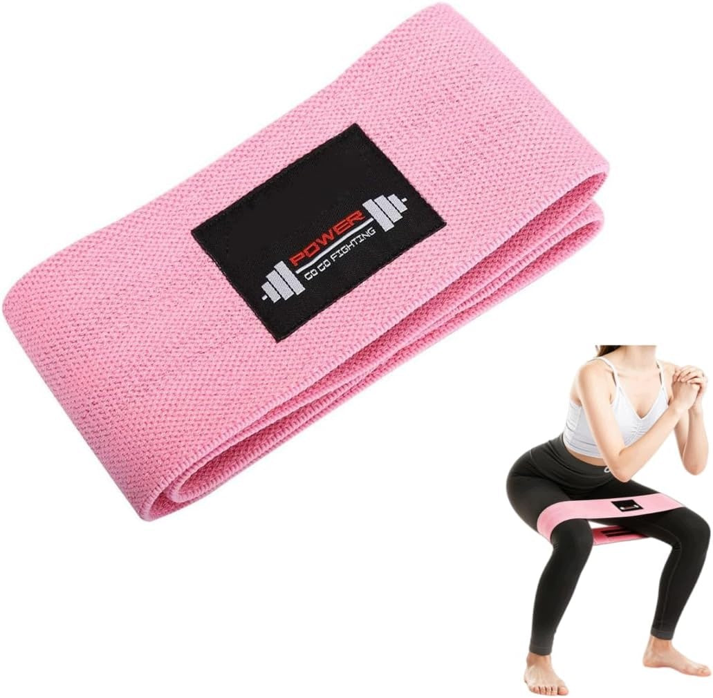 RESISTANCE BAND LOOP FOR YOGA EXERCISES HIP LEGS 120 LB PINK L