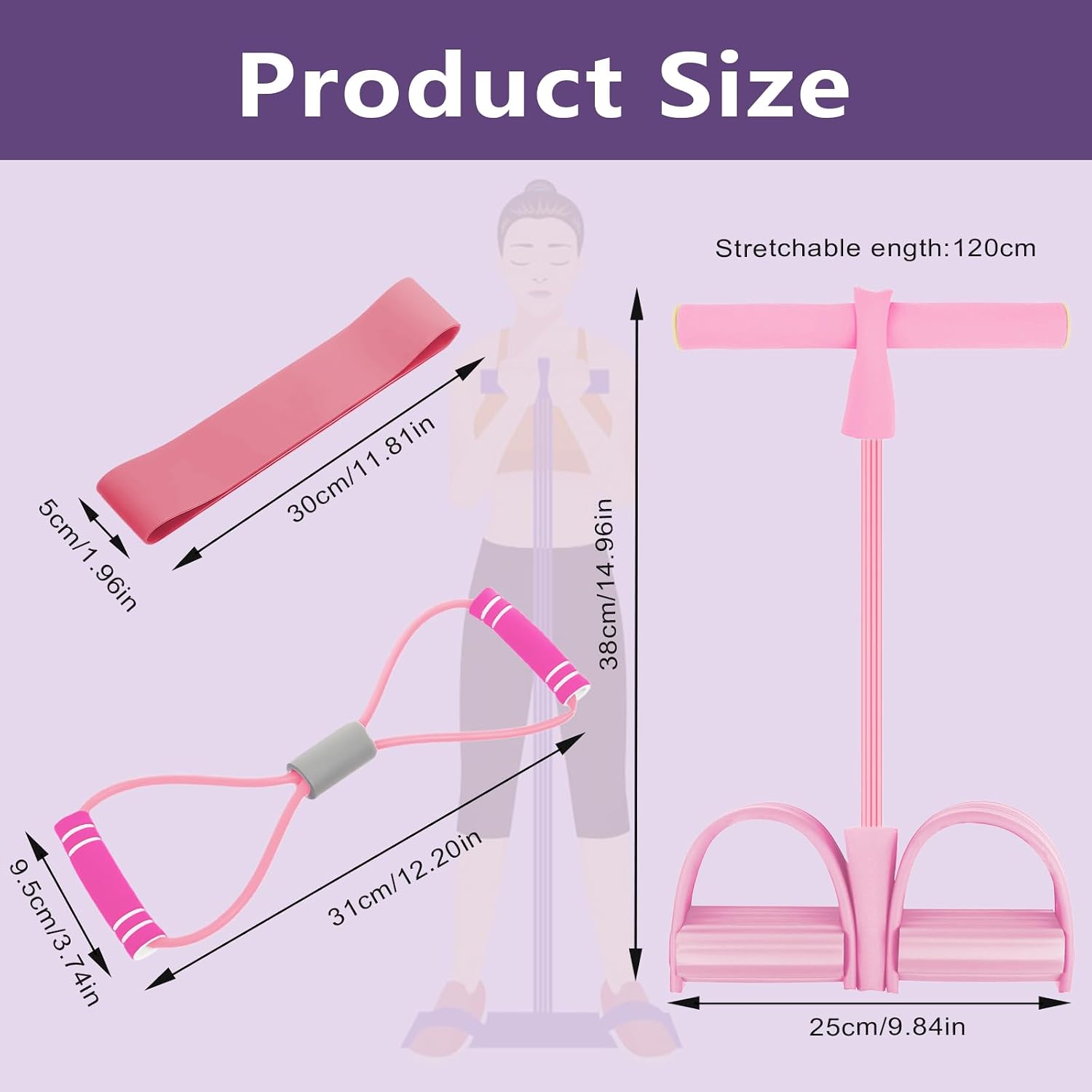 RESISTANCE BAND WITH PEDALS FITNESS EXERCISE SET YOGA REHABILITATION Brand no brand