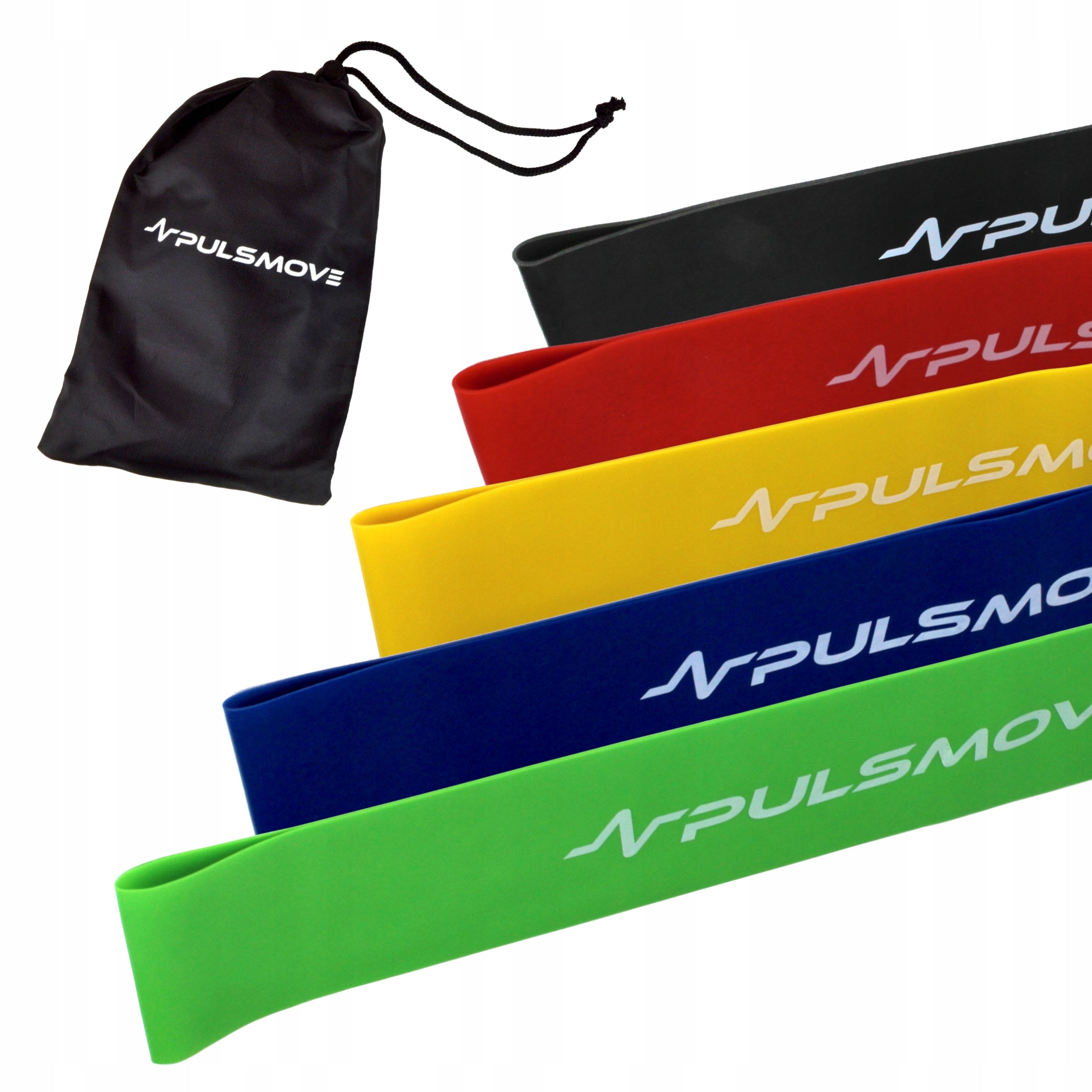RESISTANCE BANDS FOR EXERCISE PULSMOVE SET OF 5 RESISTANCE BANDS FOR PHYSIOTHERAPY Brand PULSMOVE