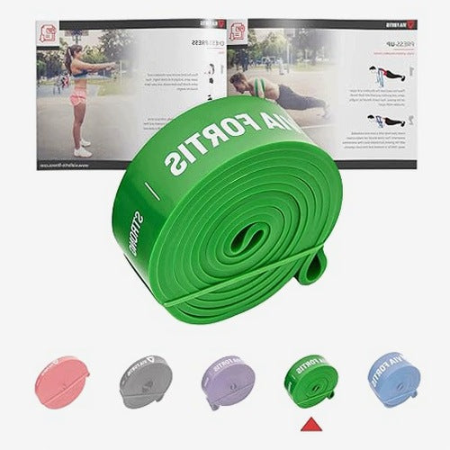 RESISTANCE BANDS FOR TRAINING LATEX SET OF 5 WITH GUIDE