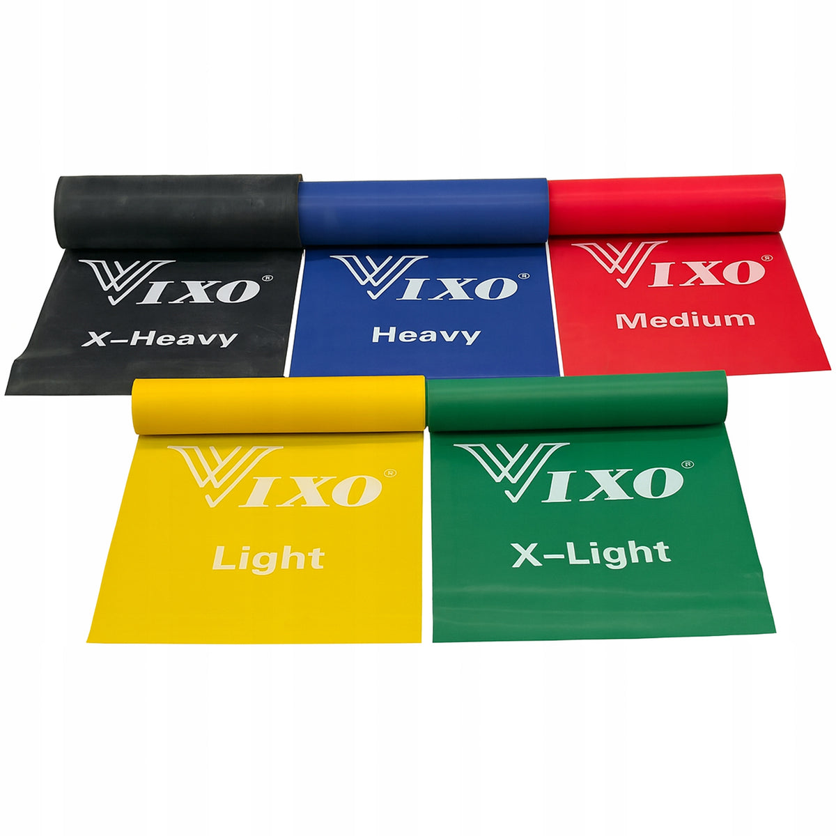 RESISTANCE BANDS SET OF EXERCISE RUBBERS 5 EL 2M RESISTANCE 5-20KG FITNESS Packaging status original