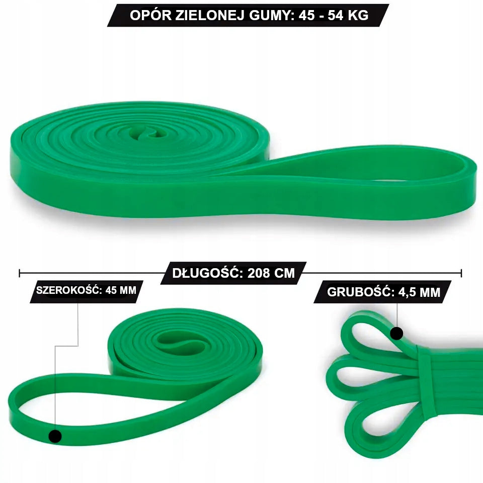RESISTANCE POWER BAND RUBBER FOR EXERCISE RESISTANCE RUBBER HIGH RESISTANCE 54 KG Manufacturer code Guma oporowa 54KG