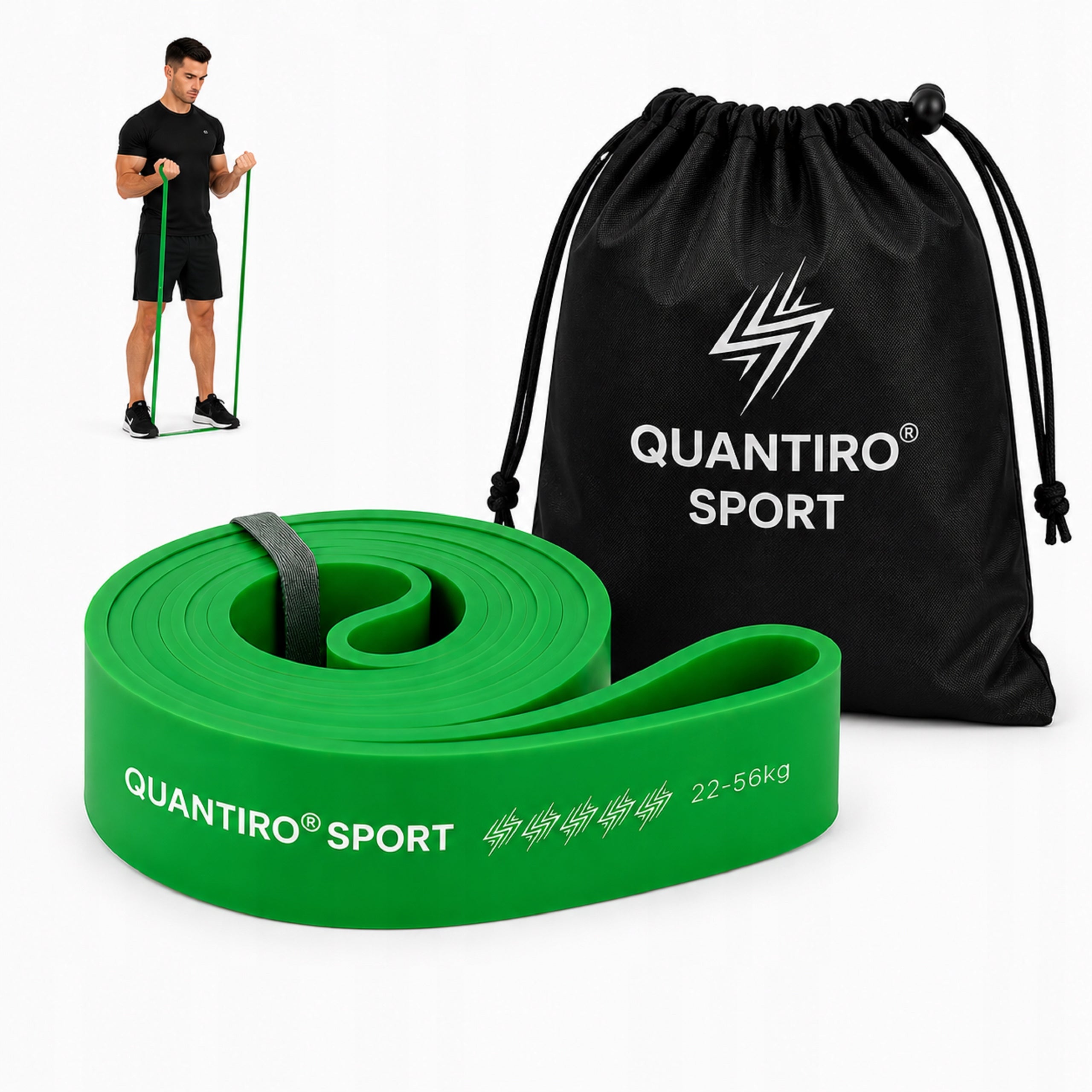 RESISTANCE RUBBER DURABLE STRONG PULL-UP EXERCISE TAPE POWER BAND 22-56kg