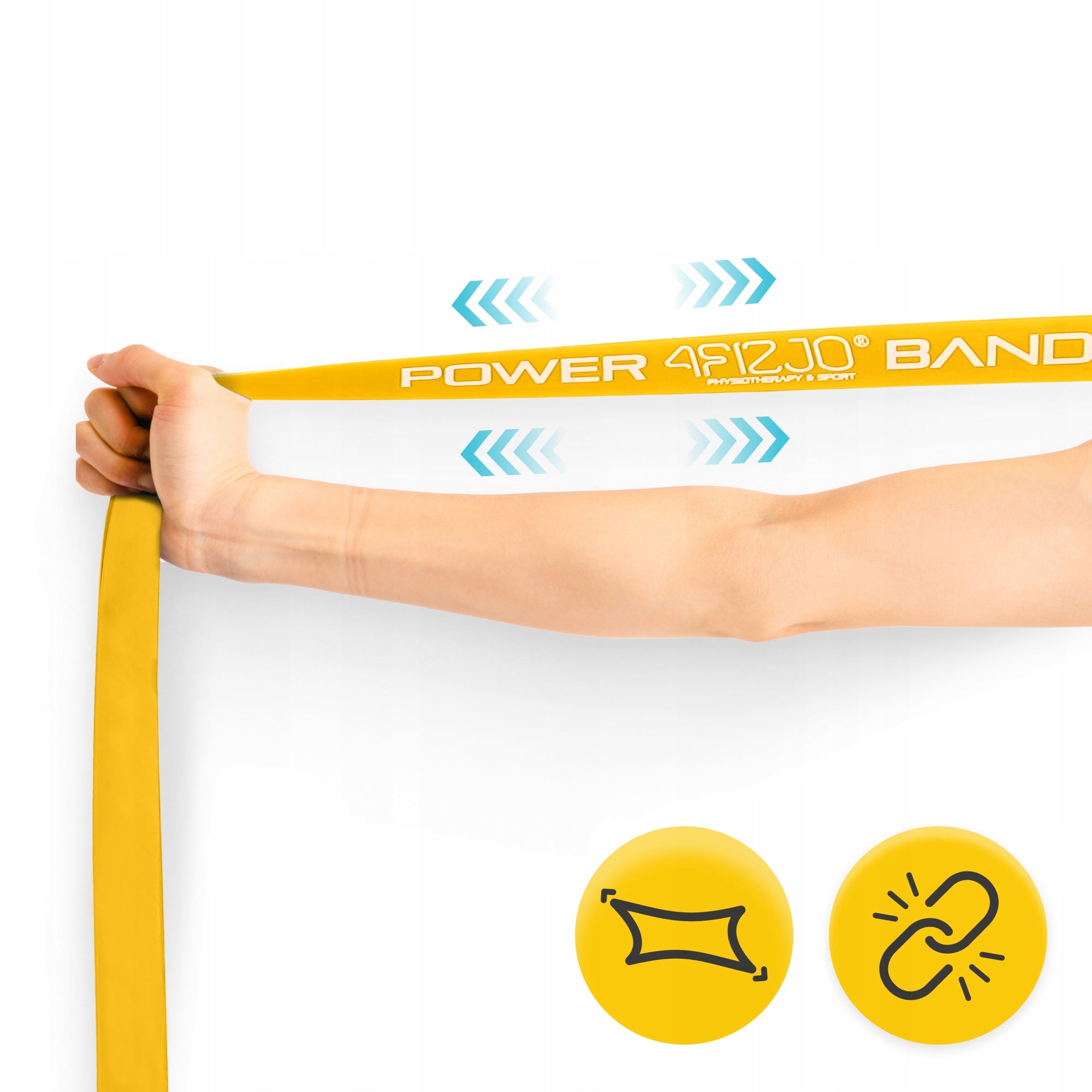 RESISTANCE RUBBER EXERCISE TAPE FLEXIBLE DURABLE POWER BAND 1-5 kg Brand 4FIZJO