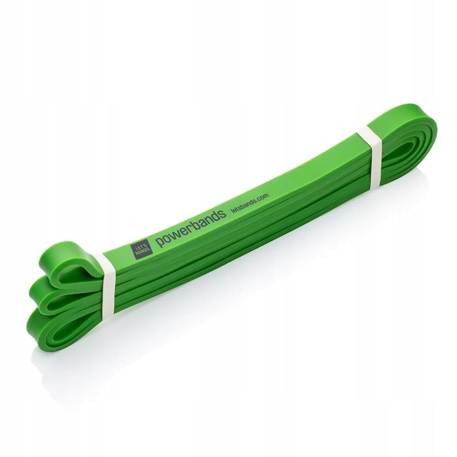 RESISTANCE RUBBER EXERCISE TAPE LETS BANDS POWERBANDS MAX 9-30KG GREEN Packaging status original