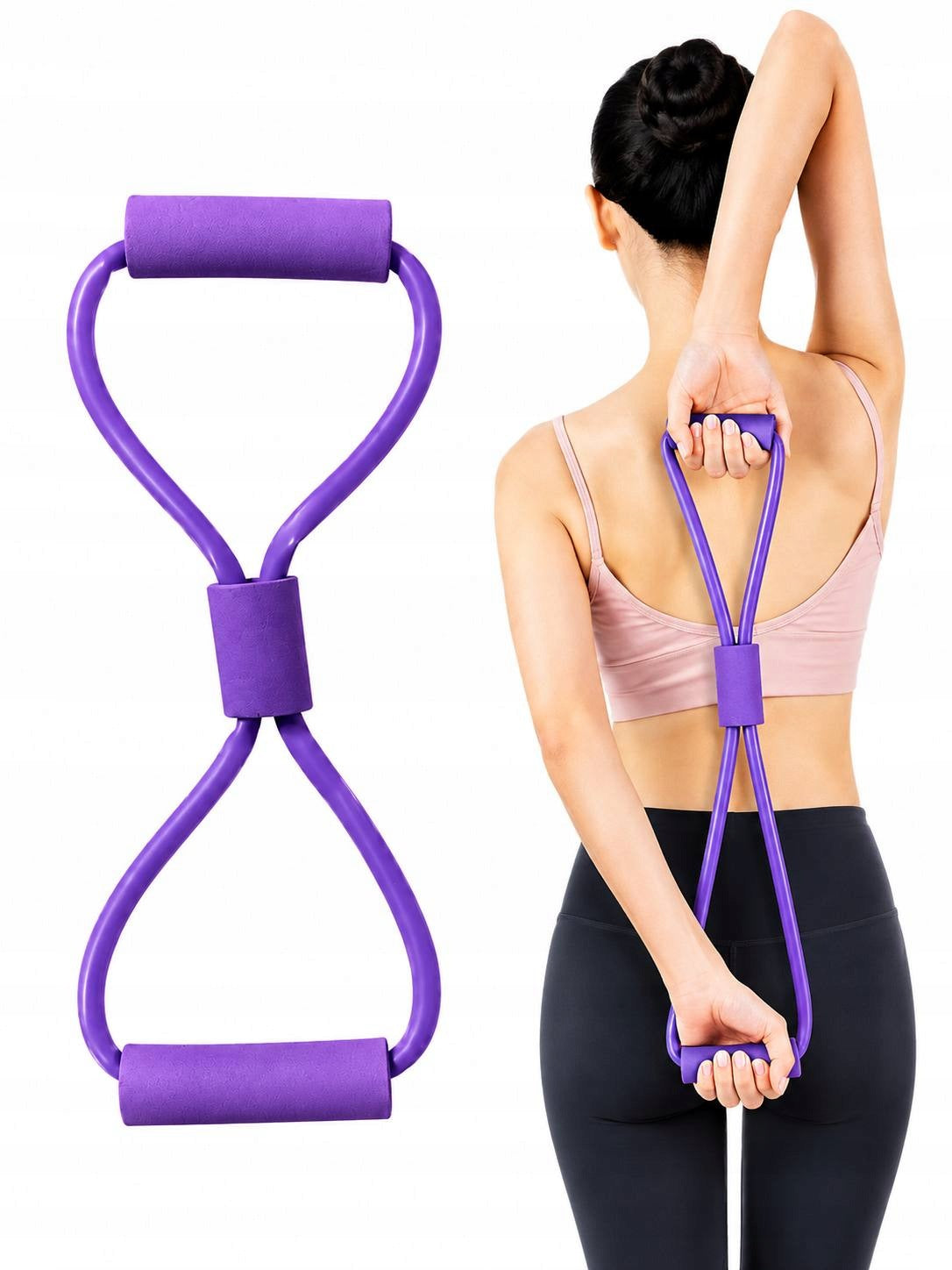RESISTANCE RUBBER EXPANDER FOR EXERCISE EIGHT TRAINING FITNESS BACK AND SHOULDERS
