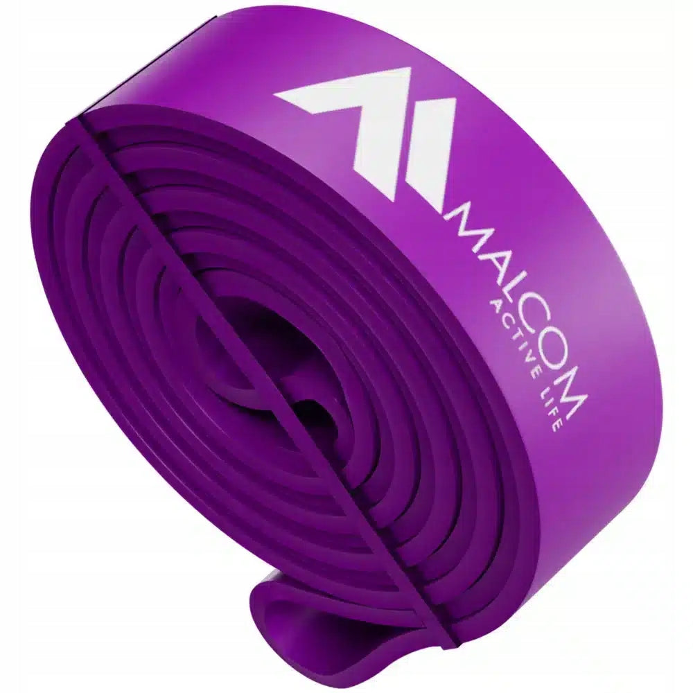 RESISTANCE RUBBER FOR EXERCISE POWERBAND PURPLE 17-26KG Brand Malcom